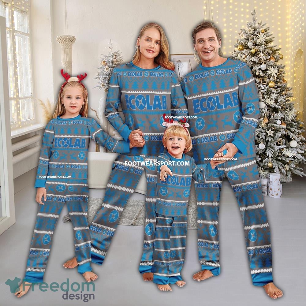 Ecolab Logo Pattern Ugly Christmas Pajamas Set Gift Family - Ecolab Logo Pattern Ugly Christmas Pajamas Set Gift Family