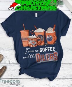 Edmonton Oilers Run On Coffee Fleece Pajamas Set Full Print Christmas For Women - Edmonton Oilers Run On Coffee Fleece Pajamas Set-2