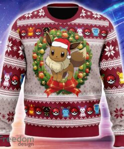 Eevee Christmas Pokemon Ugly Christmas 3D Sweater Trending Holidays For Men Women Fans