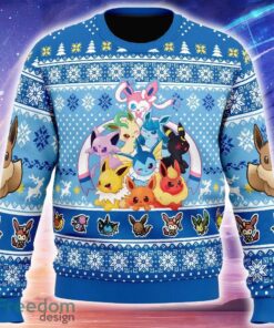 Eeveelution Pokemon Ugly Xmas Sweater Trending Holidays For Men Women Fans