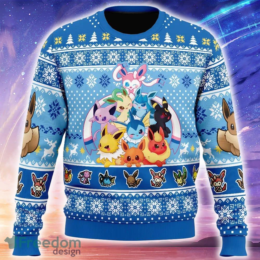 Eeveelution Pokemon Ugly Xmas Sweater Trending Holidays For Men Women Fans image Eeveelution Pokemon Ugly Xmas Sweater Trending Holidays For Men Women Fans - Eeveelution Pokemon Ugly Christmas Sweater_1