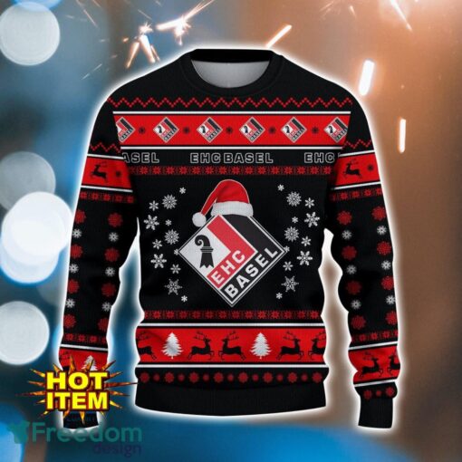 EHC Basel 3D Ugly Christmas Sweater For Men And Women Sport Fans Product Photo 2