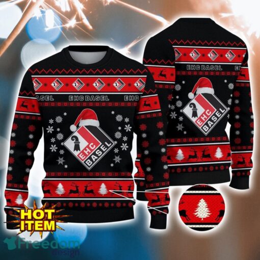 EHC Basel 3D Ugly Christmas Sweater For Men And Women Sport Fans Product Photo 1