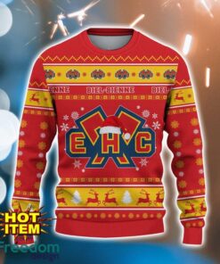 EHC Biel 3D Ugly Christmas Sweater For Men And Women Sport Fans Product Photo 2