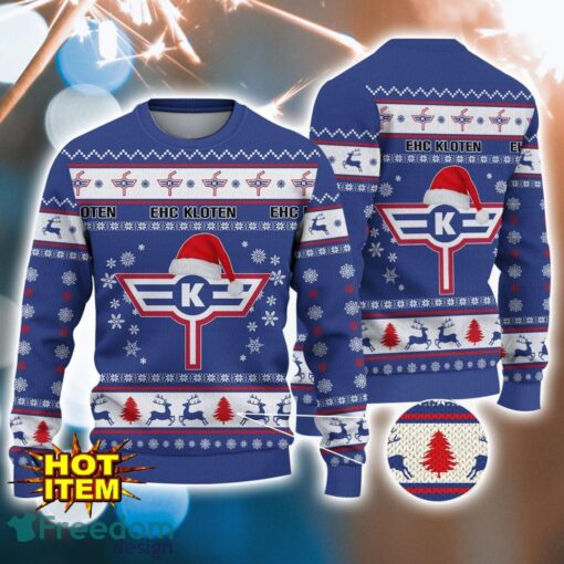 EHC Kloten 3D Ugly Christmas Sweater For Men And Women Sport Fans Product Photo 1