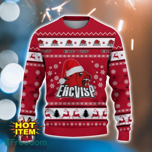 EHC Visp 3D Ugly Christmas Sweater For Men And Women Sport Fans Product Photo 2