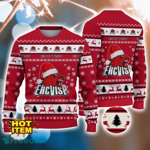 EHC Visp 3D Ugly Christmas Sweater For Men And Women Sport Fans Product Photo 1