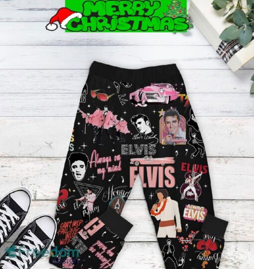 Elvis Presley Mentally Dating Elvis Fleece Pajamas Set Men Women For Fans - Elvis Presley Mentally Dating Elvis Fleece Pajamas Set-3