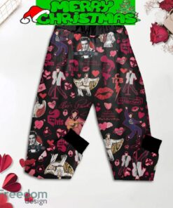 Elvis Presley My King My Valentine Black Fleece Pajamas Set Gift Family - Elvis Presley My King My Valentine Black Fleece Pajamas Set-2