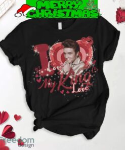 Elvis Presley My King My Valentine Black Fleece Pajamas Set Gift Family - Elvis Presley My King My Valentine Black Fleece Pajamas Set-3