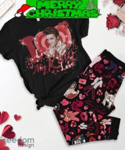 Elvis Presley My King My Valentine Black Fleece Pajamas Set Gift Family - Elvis Presley My King My Valentine Black Fleece Pajamas Set-1