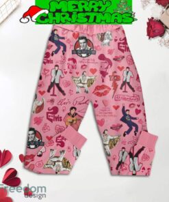 Elvis Presley My King My Valentine Pink Fleece Pajamas Set For Christmas - Elvis Presley My King My Valentine Pink Fleece Pajamas Set-2