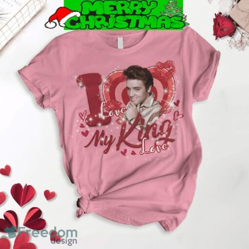 Elvis Presley My King My Valentine Pink Fleece Pajamas Set For Christmas - Elvis Presley My King My Valentine Pink Fleece Pajamas Set-3