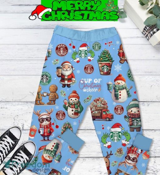 Even The Grinch Needs His Starbucks On Christmas Morning Fleece Pajamas Set Full Print Christmas For Women - Even The Grinch Needs His Starbucks On Christmas Morning Fleece Pajamas Set-3