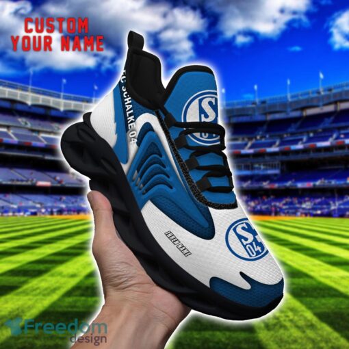 FC Schalke 04 Max Soul Shoes New Trending Designs Ultra Running Sneakers Custom Name Product Photo 2