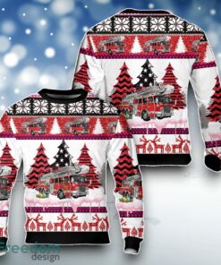 Fire Truck Firefighter Christmas Ugly Sweater For Men Women