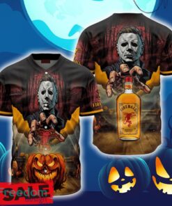 Fireball Whiskey Halloween Michael Myers Baseball Jersey Shirt New All Over Print