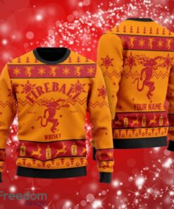 Fireball Whisky Custom Name Gifts Christmas Ugly Sweater 3D