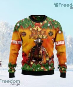 Firefighter 2 Ugly Christmas Sweaters 3D