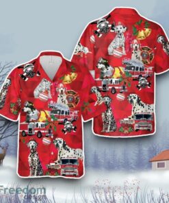 Firefighter Fire Truck And Dalmatian Fire Dog Hawaiian Shirt Gift For Christmas Firefighter Fire Truck And Dalmatian Fire Dog Hawaiian Shirt Gift For Christmas