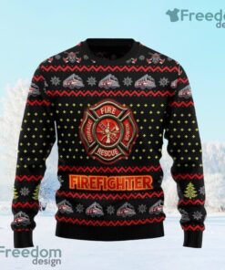 Firefighter Lover Ugly Christmas Sweater, Christmas Gift For Firefighter