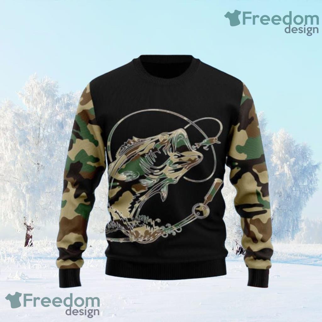 Fishing Dad Ugly Christmas Sweaters 3D image Fishing Dad Ugly Christmas Sweaters 3D Product Photo 1