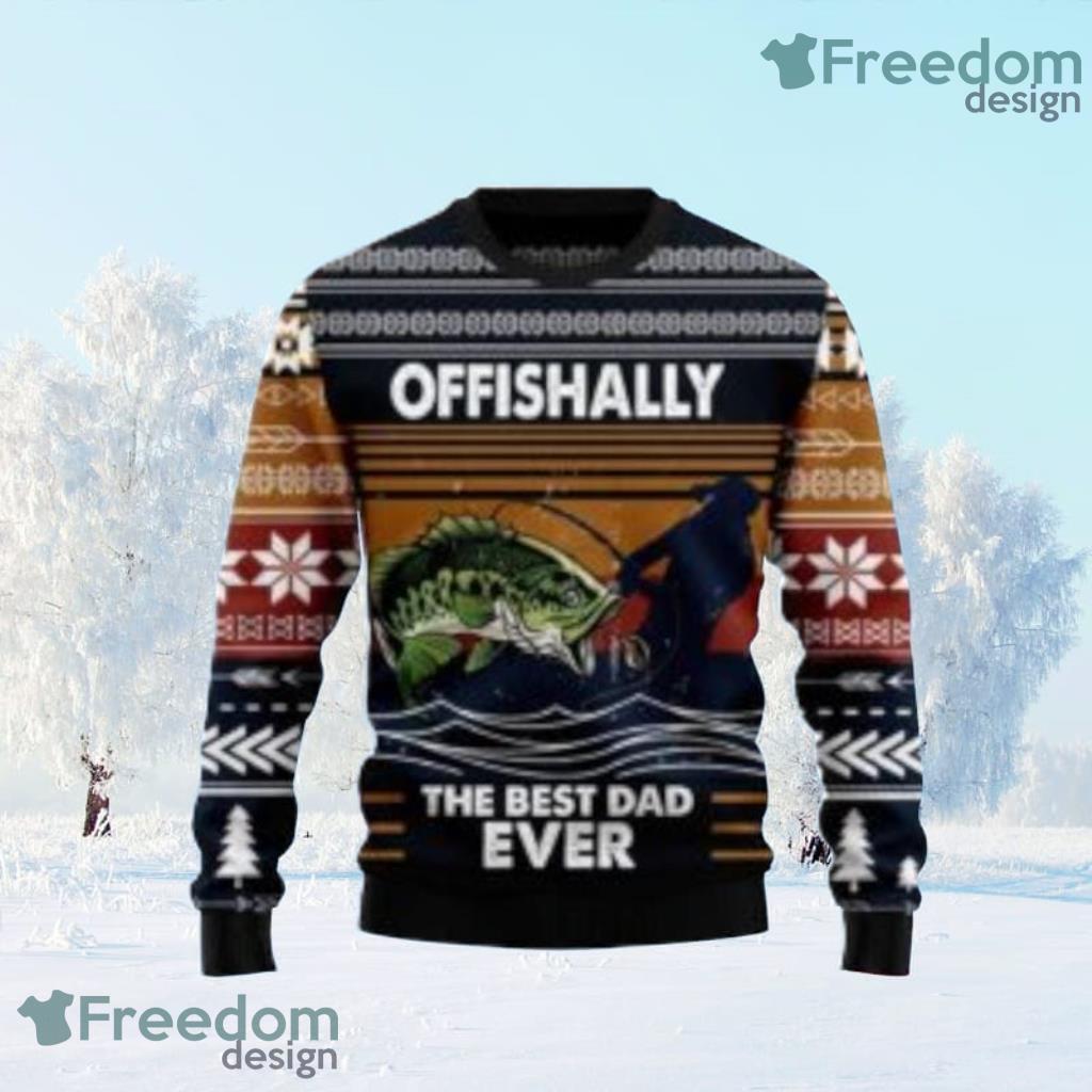 Fishing Retro Vintage Ugly Christmas Sweaters 3D image Fishing Retro Vintage Ugly Christmas Sweaters 3D Product Photo 1