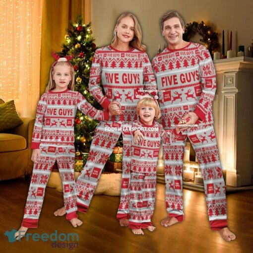 Five Guys Ugly Christmas Pajamas Set Gift For Family - Five Guys Ugly Christmas Pajamas Set Gift For Family