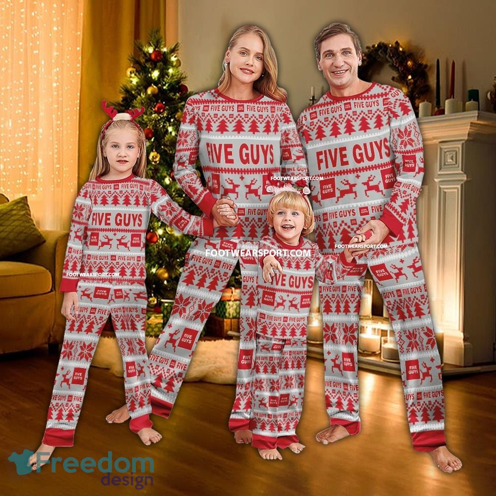 Five Guys Ugly Christmas Pajamas Set Gift For Family - Five Guys Ugly Christmas Pajamas Set Gift For Family