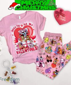 Five Nights At Freddy’s Horror Valentine Fleece Pajamas Set All Over Print Christmas Gift