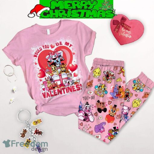 Five Nights At Freddy’s Horror Valentine Fleece Pajamas Set All Over Print Christmas Gift - Five Nights At Freddy’s Horror Valentine Fleece Pajamas Set-1