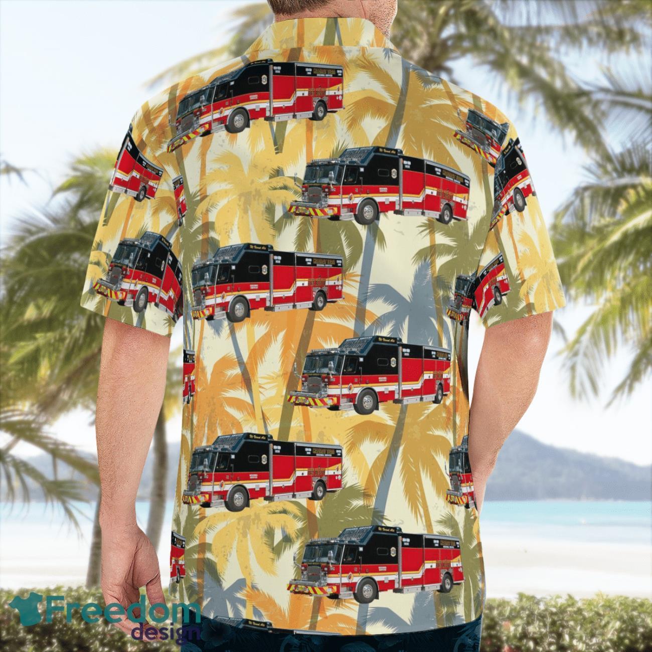 Florida, Broward Sheriff Fire Rescue Hazmat Team Hawaiian Shirt image Florida, Broward Sheriff Fire-Rescue Hazmat Team Hawaiian Shirt Product Photo 2