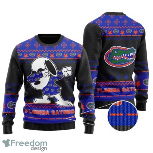 Florida Gators Snoopy Dabbing Holiday Party All Over Print Sweater Product Photo 1