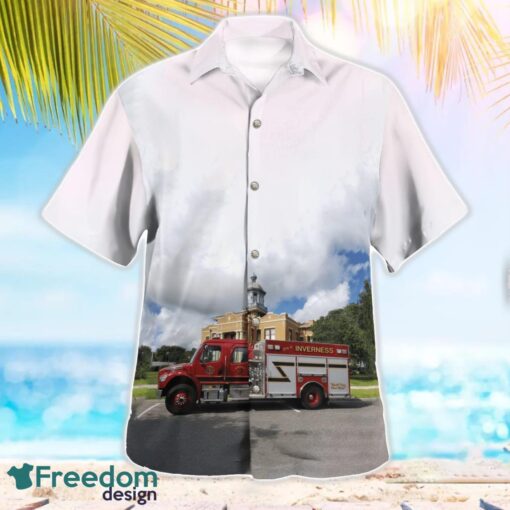 Florida, Inverness Fire Department Hawaiian Shirt Summer Beach Shirt Product Photo 3