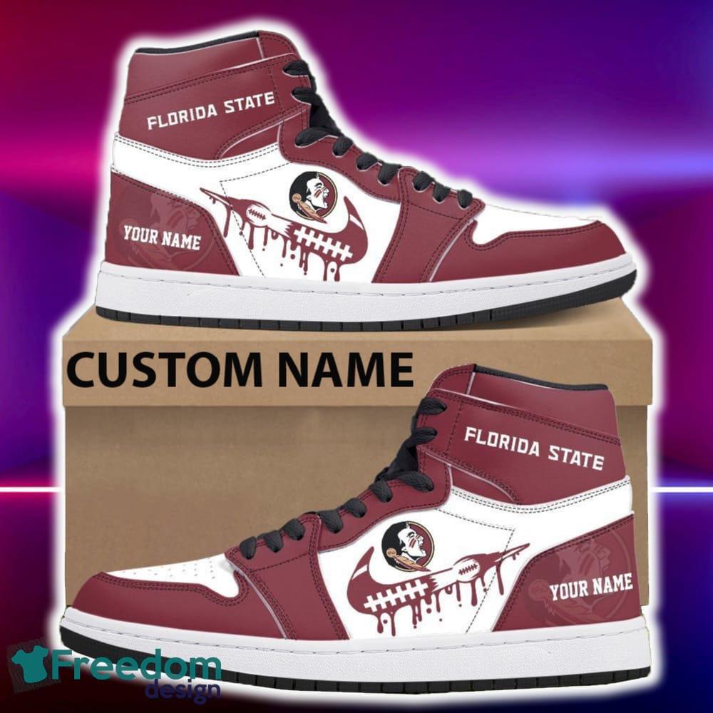 Florida State Seminoles Air Jordan Hightop Shoes New Custom Name For Fans Gift Sneaker image Florida State Seminoles Air Jordan Hightop Shoes New Custom Name For Fans Gift Sneaker - Florida State Seminoles Air Jordan Hightop Shoes Photo 4