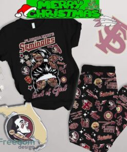 Florida State Seminoles Kind Of Girl Christmas Fleece Pajamas Set For Christmas