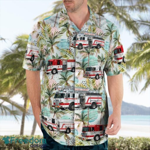 Florida Volusia County Fire Department Hawaiian Shirt Product Photo 3