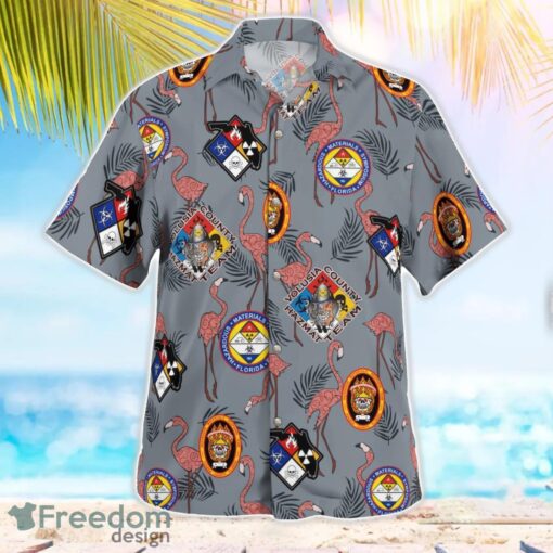 Florida, Volusia County Hazardous Materials (HazMat) Team Aloha Hawaiian Shirt Beach Gift Shirt Product Photo 3