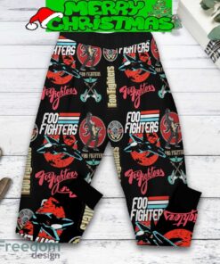 Foo Fighters And I Wonder When I Sing Along With You Fleece Pajamas Set Full Print Christmas For Women - Foo Fighters And I Wonder When I Sing Along With You Fleece Pajamas Set-2