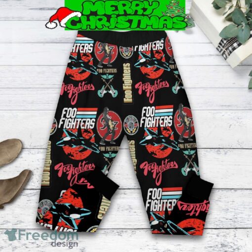 Foo Fighters And I Wonder When I Sing Along With You Fleece Pajamas Set Full Print Christmas For Women - Foo Fighters And I Wonder When I Sing Along With You Fleece Pajamas Set-2