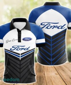 Ford 3D Polo Shirt For Car Lover Golf Fans Gift Polo Shirt Custom Name