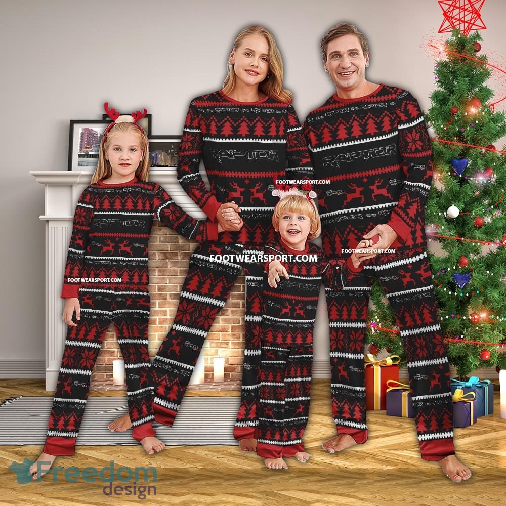 Ford F 150 Raptor Car Racing Logo Pattern Family Pajamas Set Ugly Christmas - Ford F 150 Raptor Car Racing Logo Pattern Family Pajamas Set Ugly Christmas