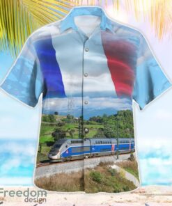 France SNCF TGV Duplex High-speed Train Hawaiian Shirt Beach Shirt Summer Holiday Gift Product Photo 3