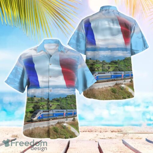 France SNCF TGV Duplex High-speed Train Hawaiian Shirt Beach Shirt Summer Holiday Gift Product Photo 1