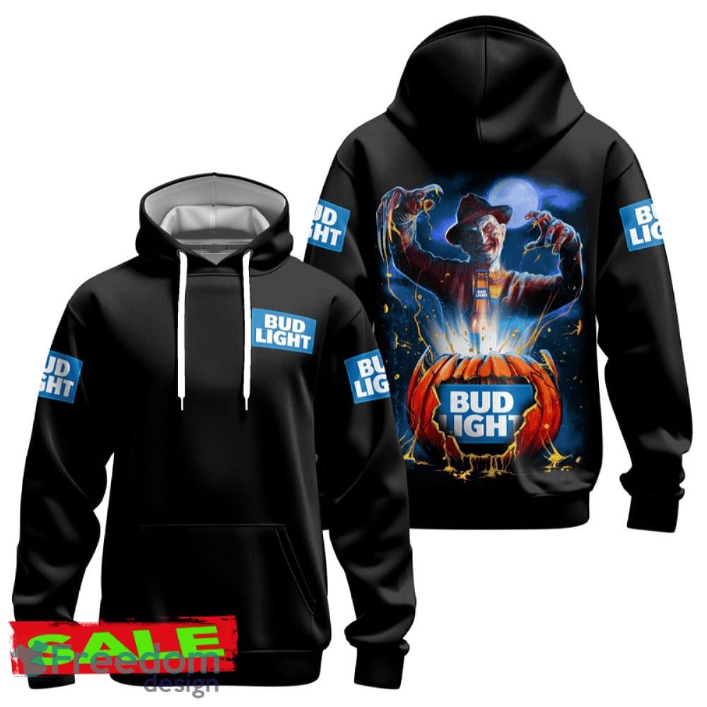 Freddy Krueger Bud Light Halloween Hoodie Zip Hoodie Jumper For Men Women Gift Christmas - Freddy Krueger Bud Light Halloween Hoodie Zip Hoodie Jumper For Men Women Gift Christmas