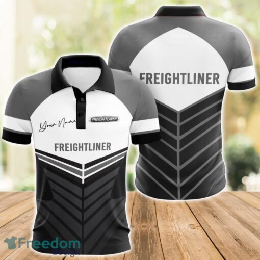 Freightliner 3D Polo Shirt For Car Lover Golf Fans Gift Polo Shirt Custom Name Product Photo 1