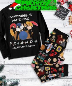 Friends Sitcom Watching Christmas Happy Holiday Fleece Pajamas Set Christmas For Family - Friends Sitcom Watching Christmas Happy Holiday Fleece Pajamas Set-1