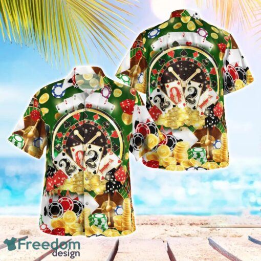 Funny Gambling Poker Aloha Hawaiian Shirt Beach Gift Shirt Product Photo 1