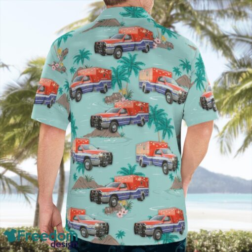 Galveston, Texas, Galveston County Health District EMS Tropical 3D Hawaiian Shirt Men Women Shirt Product Photo 2