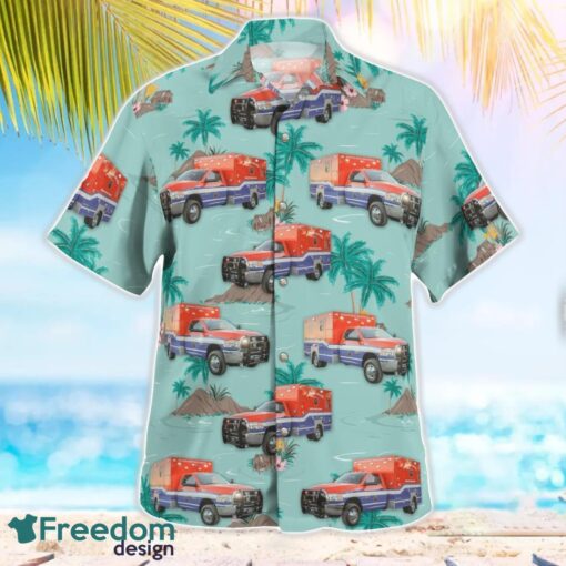 Galveston, Texas, Galveston County Health District EMS Tropical 3D Hawaiian Shirt Men Women Shirt Product Photo 3